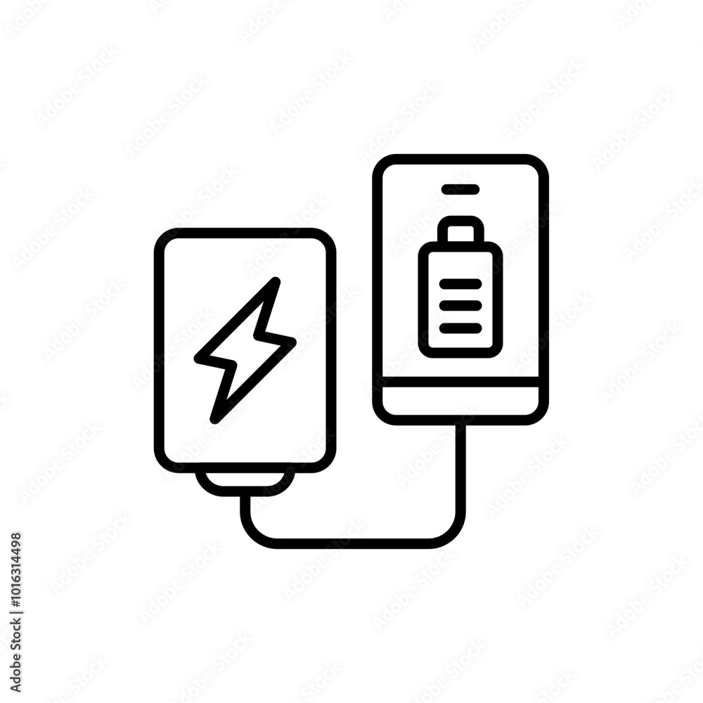 Power bank outline icons, minimalist vector illustration ,simple transparent graphic element .Isolated on white background Power bank outline icons, minimalist vector illustration ,simple transparent graphic element .Isolated on white background