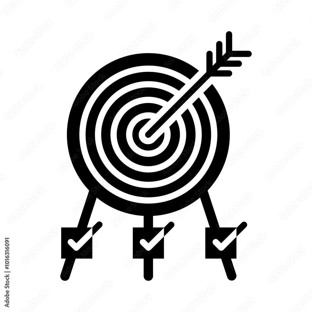 Goals and Objectives glyph icon Goals and Objectives glyph icon
