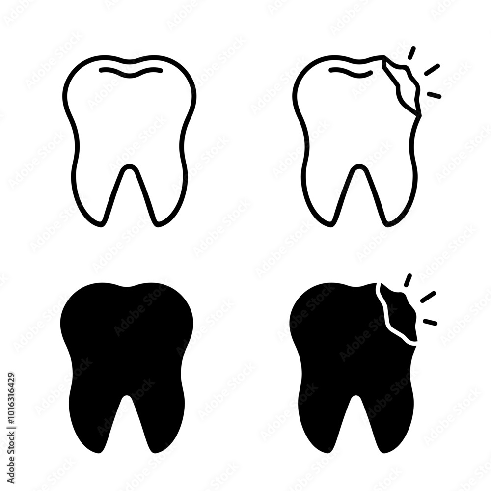 Dental icon. Tooth icon vector Dental icon. Tooth icon vector