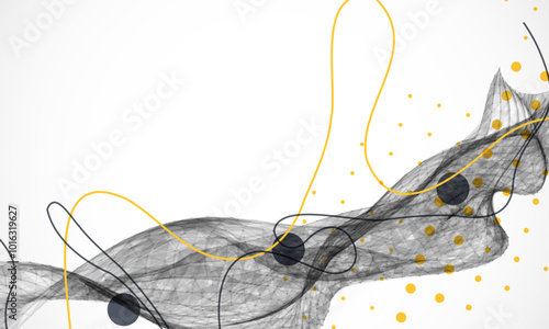 Abstract art background. Modern science or technology art elements. Surface illustration. Vector.