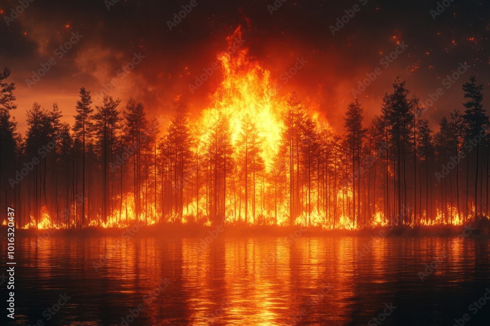 devastating forest fires depicted as a serious environmental threat illustrating the urgency of addressing climate change and its impacts on nature devastating forest fires depicted as a serious environmental threat illustrating the urgency of addressing climate change and its impacts on nature