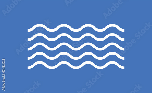 Waves icon. Wave sign editable stroke. photo