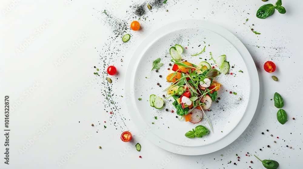 A minimalistic food menu with detailed item listings and prices on a pristine white background. A minimalistic food menu with detailed item listings and prices on a pristine white background.