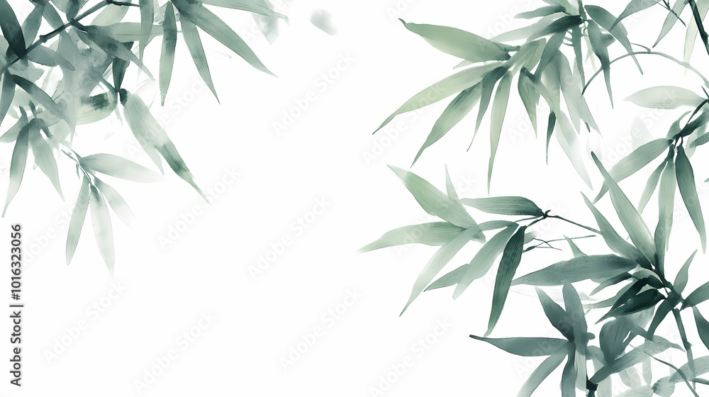 Obraz premium Traditional Chinese bamboo texture illustration poster background