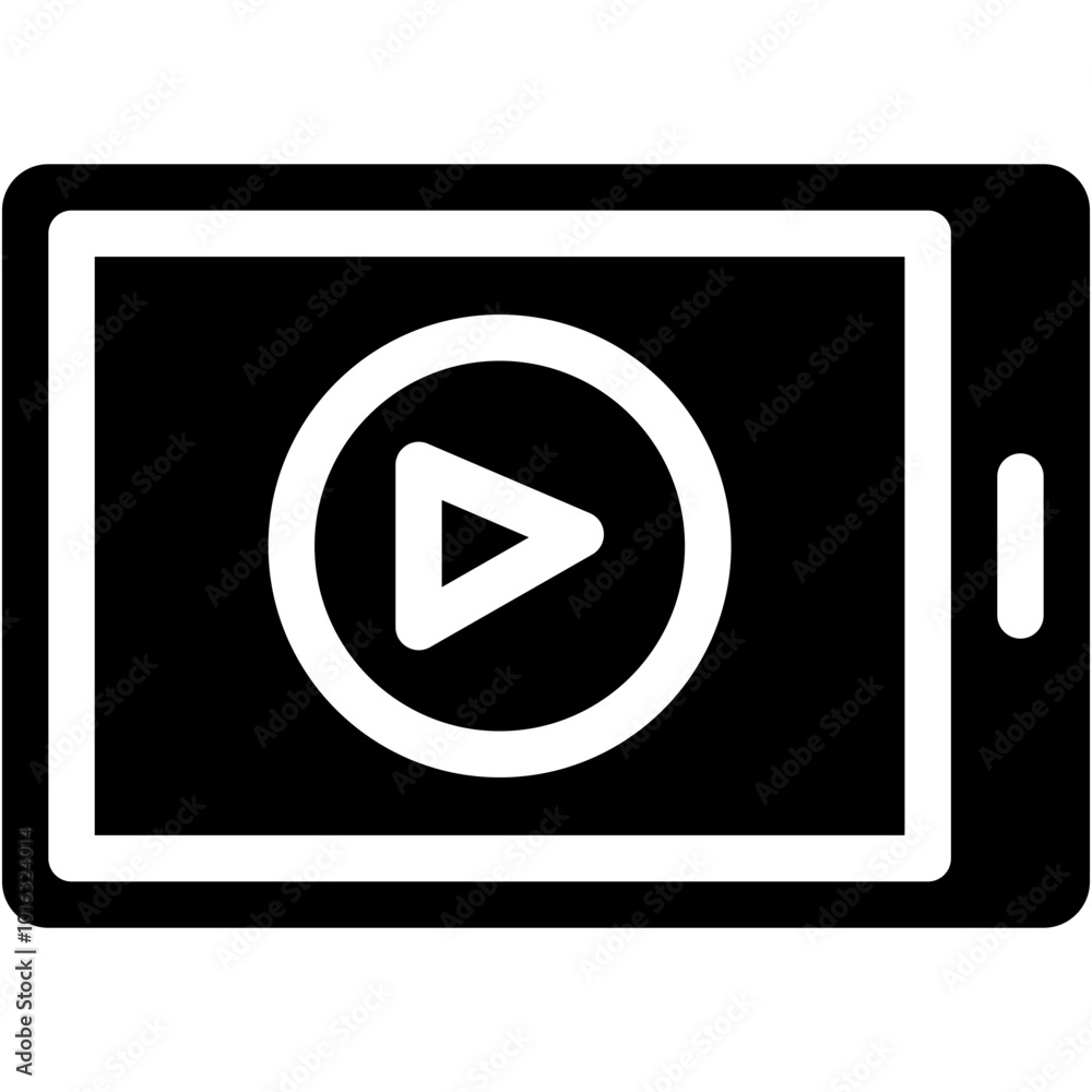 Vector Icon Tablet, Touch Screen, Video, Smartphone, Phone Vector Icon Tablet, Touch Screen, Video, Smartphone, Phone