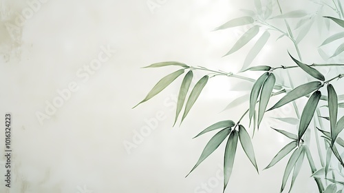 Traditional Chinese bamboo texture illustration poster background