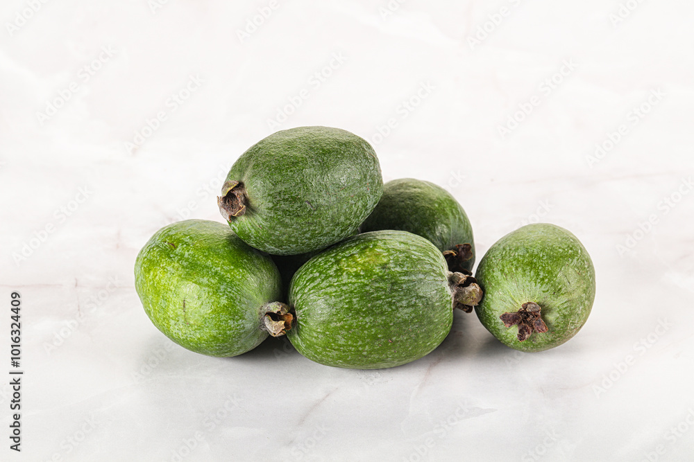 Fresh sweet juicy ripe feijoa