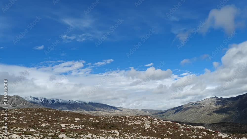 clouds over the mountain on highlands