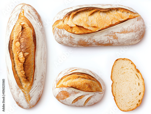 Rustikaler deutscher Baguette-Brotlaib für kulinarische Inspiration und Backdesign photo