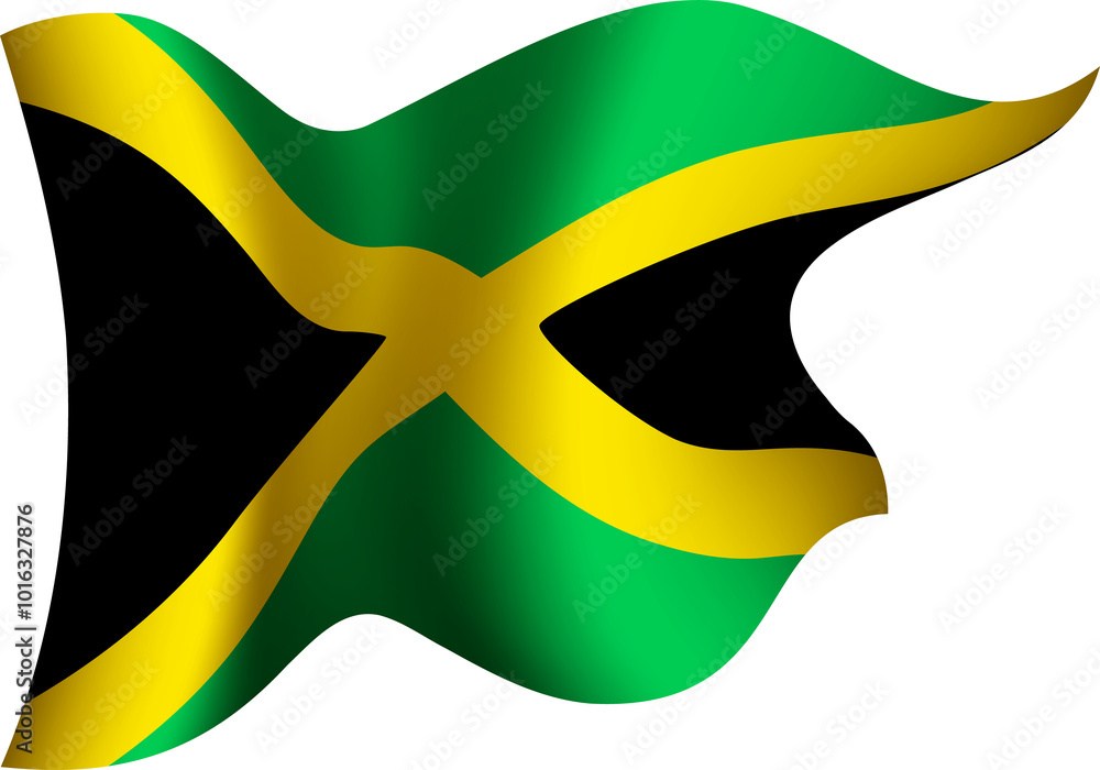 Jamaica Realistic 3D Waving Flag Jamaica Realistic 3D Waving Flag