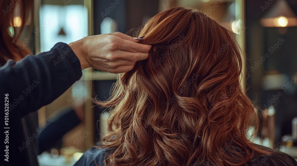 close-up of the hairdresser's hands expertly shaping the customer's hair, close-up of the hairdresser's hands expertly shaping the customer's hair,