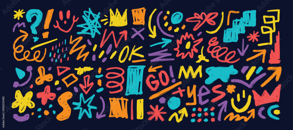Hand drawn organic grunge bold shapes, curved lines and dots vector set. Geometric set in Memphis style. Grunge swirled brush stroke, curly and straight lines. Hand drawn organic grunge bold shapes, curved lines and dots vector set. Geometric set in Memphis style. Grunge swirled brush stroke, curly and straight lines.