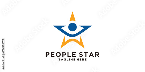 success logo design, charisma, dreams, ideals, people and stars, vector, logo design, icon, symbol, idea, creative.