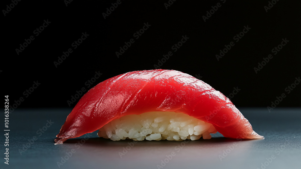 Tuna nigiri sushi with soft lighting and smooth texture Tuna nigiri sushi with soft lighting and smooth texture