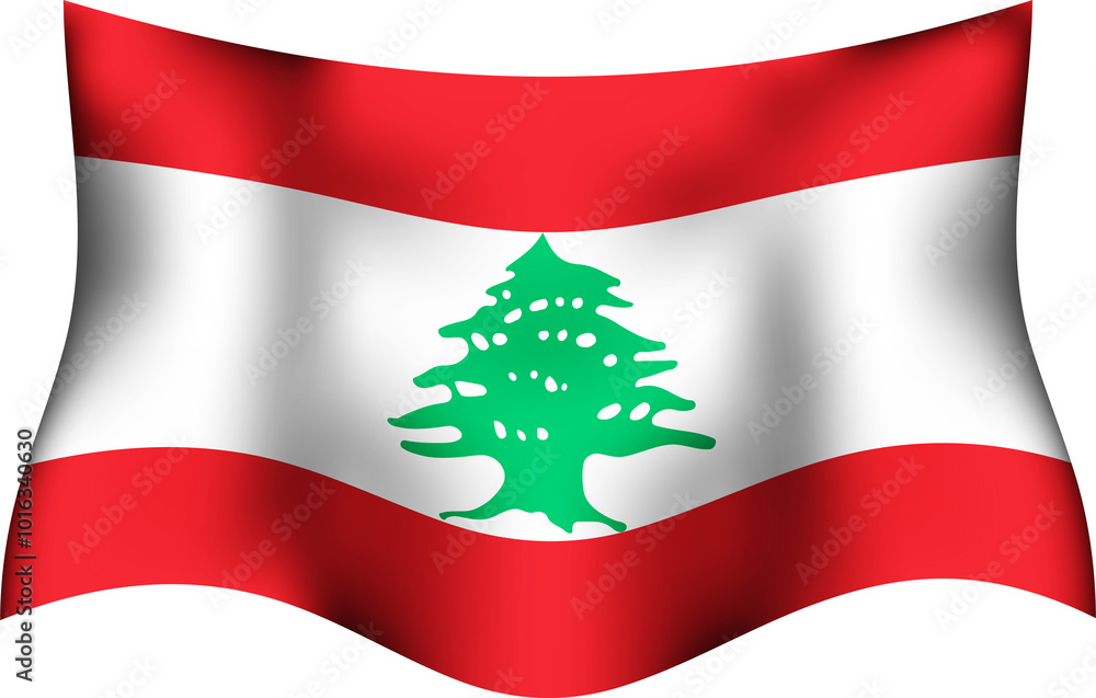 Lebanon Realistic 3D Waving Flag Lebanon Realistic 3D Waving Flag