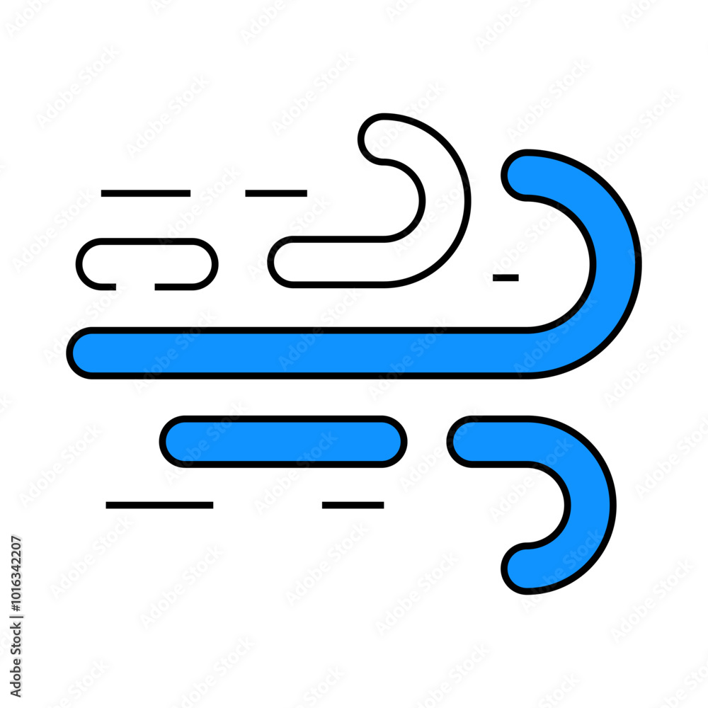 airflow air clean line icon vector. airflow air clean sign. isolated symbol illustration airflow air clean line icon vector. airflow air clean sign. isolated symbol illustration