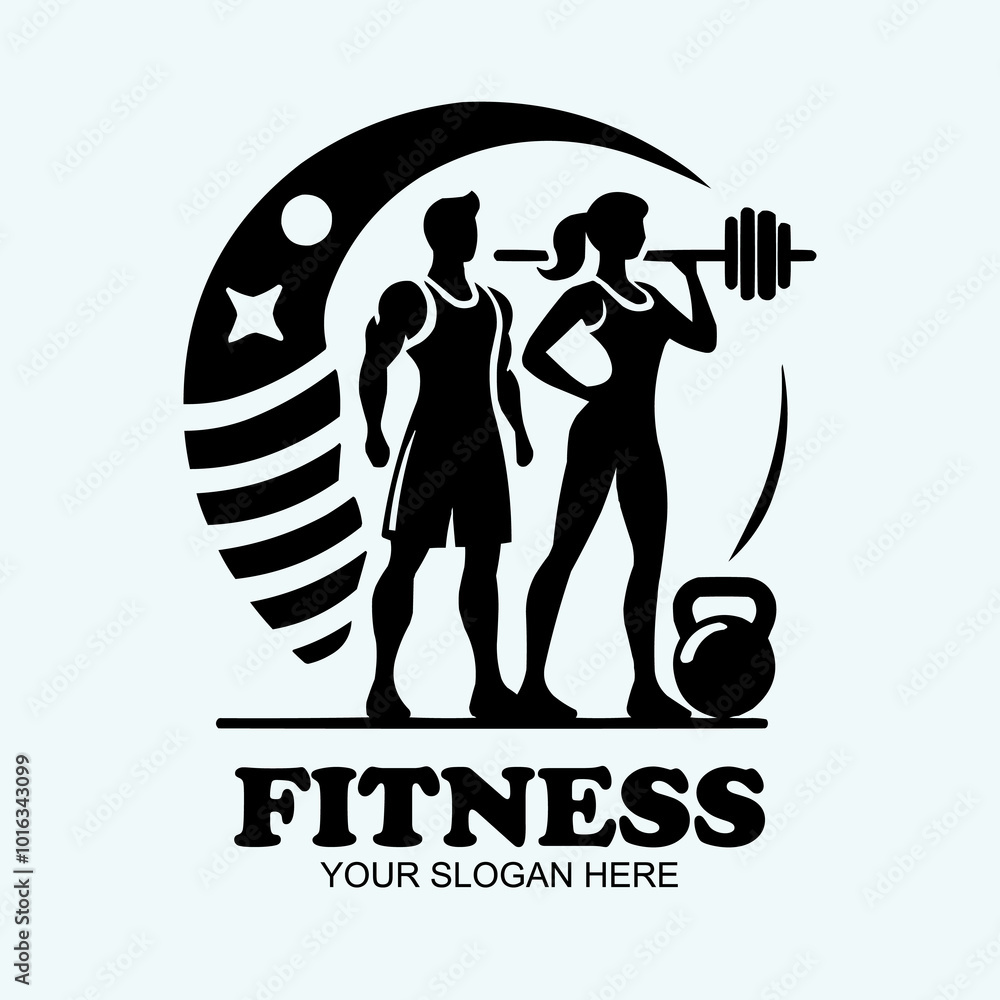 Physical Fitness, Sport Gym Logo Physical Fitness, Sport Gym Logo