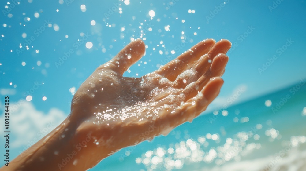 hand in water hand in water
