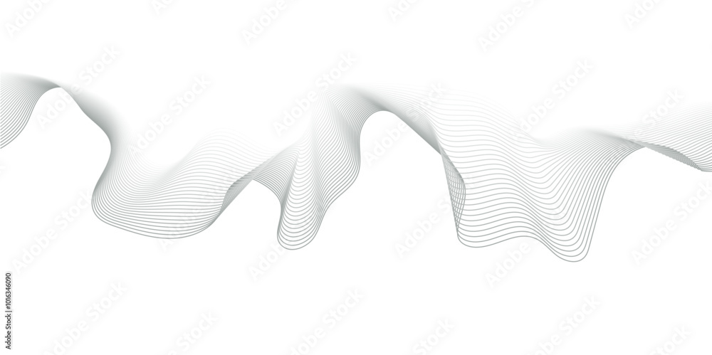 Obraz premium Abstract vector background with wavy lines 