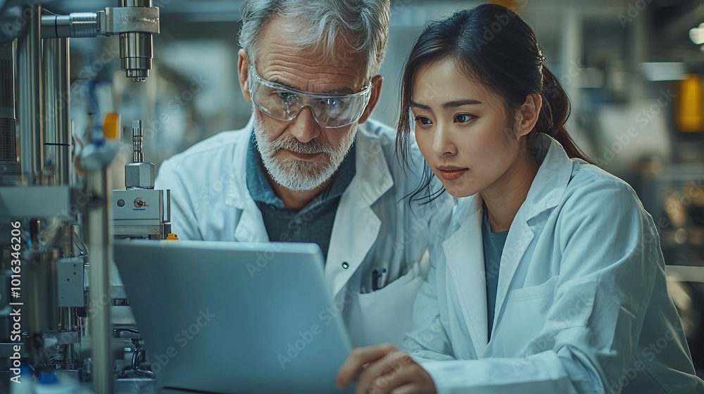 Scientists Collaborating on Research in a Laboratory Setting Scientists Collaborating on Research in a Laboratory Setting