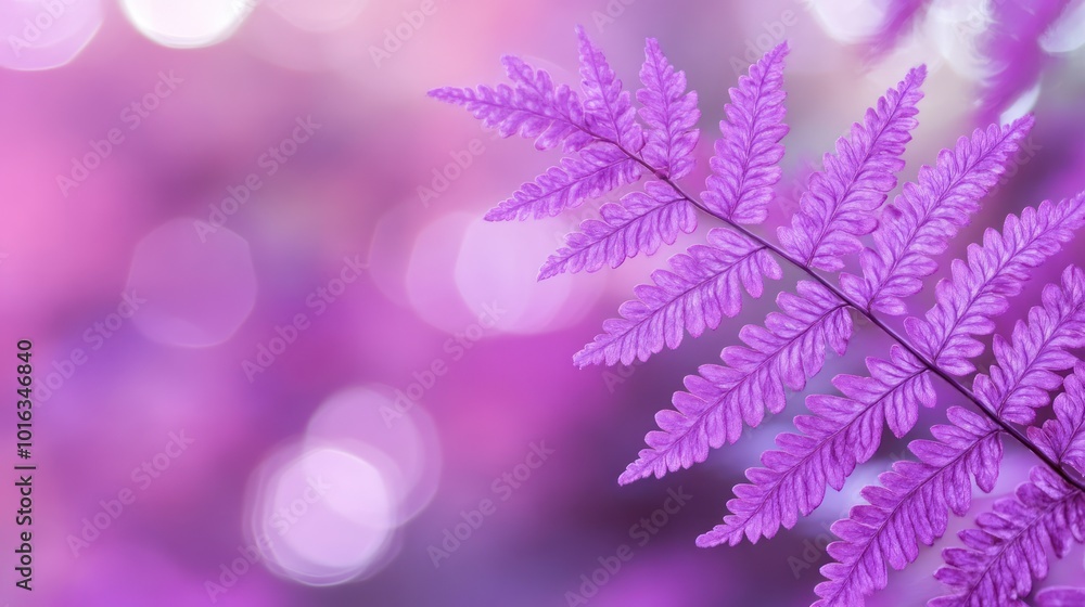 A close-up of a purple fern against a blurred background, creating a dreamy aesthetic. A close-up of a purple fern against a blurred background, creating a dreamy aesthetic.