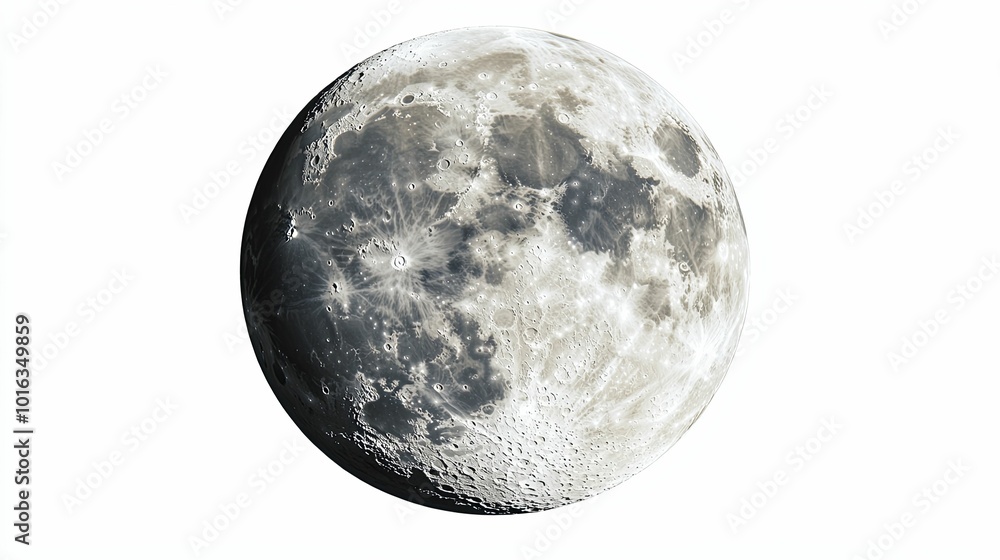 Detailed Close-Up of the Moon's Surface with Visible Craters Detailed Close-Up of the Moon's Surface with Visible Craters