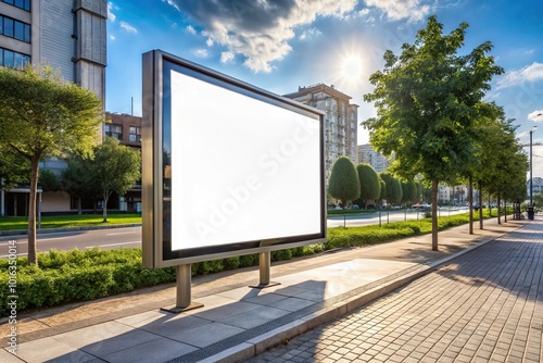 Advertisement on sidewalk