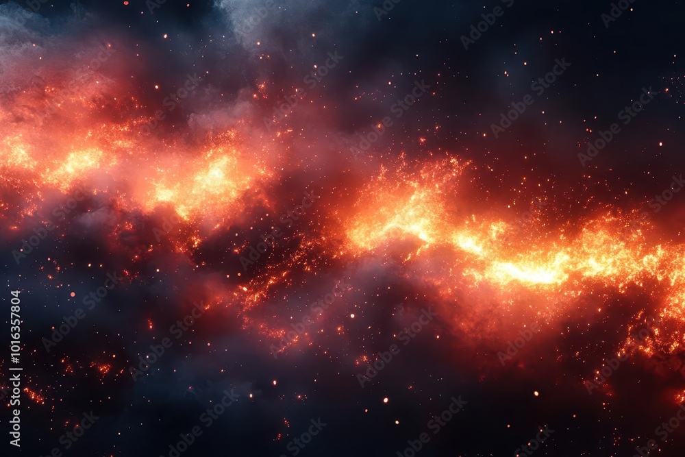 dynamic smoky background with red and black hues featuring sparks of fire creating an intense and dramatic atmosphere for visual storytelling