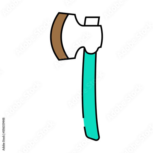 broad axe hatchet line icon vector. broad axe hatchet sign. isolated symbol illustration