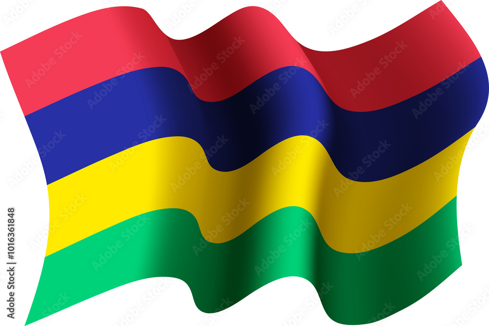 Mauritius Realistic 3D Waving Flag Mauritius Realistic 3D Waving Flag