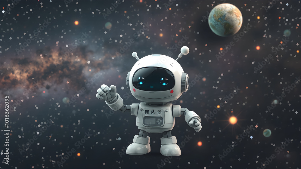 Positive cute robot pointing at a space. Copy space, ai generated. Cute blue robot giving thumbs up 3D rendering illustration. Positive cute robot pointing at a space. Copy space, ai generated. Cute blue robot giving thumbs up 3D rendering illustration.