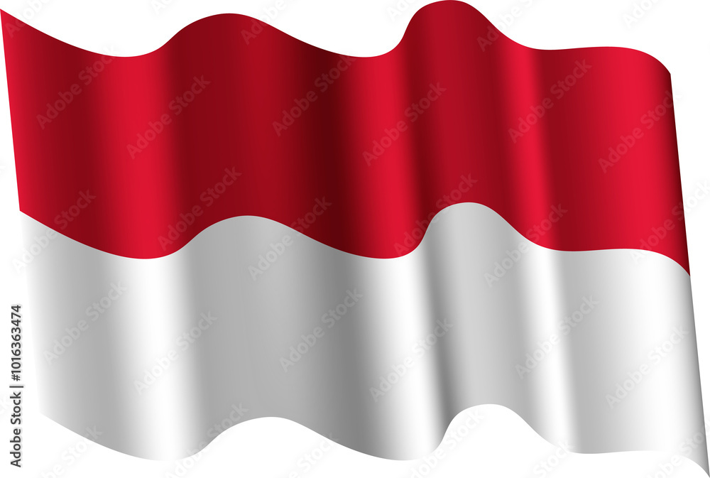 Monaco Realistic 3D Waving Flag Monaco Realistic 3D Waving Flag