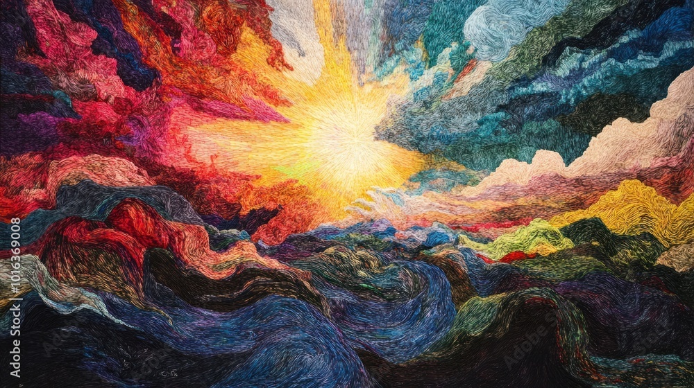 Abstract Sky with Vibrant Colors Abstract Sky with Vibrant Colors