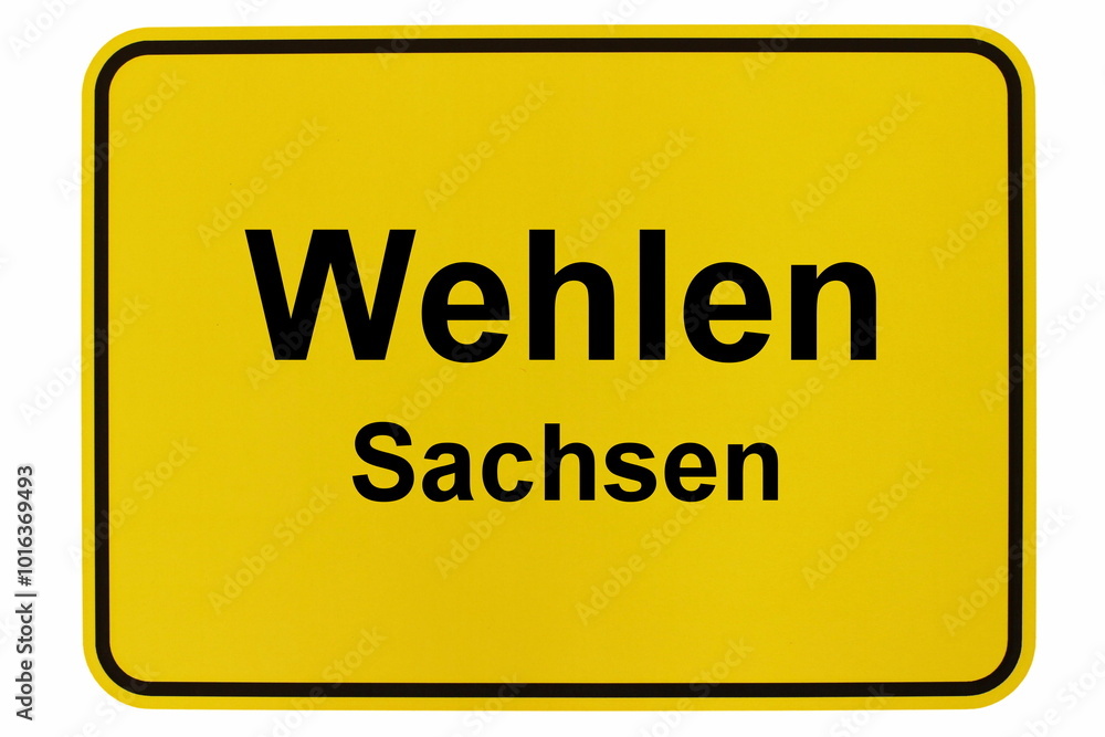 Illustration eines Ortsschildes von Wehlen in der Sächsischen Schweiz Illustration eines Ortsschildes von Wehlen in der Sächsischen Schweiz