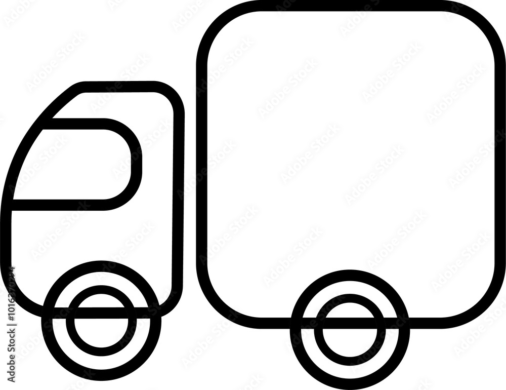 truck illustration of a icon truck illustration of a icon