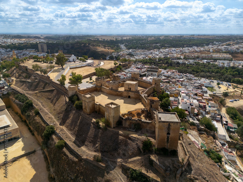 Vista aérea del castillo de Alcalá de Guadaíra photo