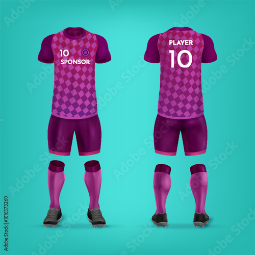 Purple and Pink Soccer Uniform Design