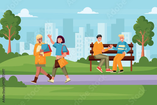 People Enjoying a Day in the Park
