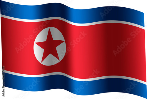 Free Download North Korea Realistic 3D Waving Flag - GFXLoad