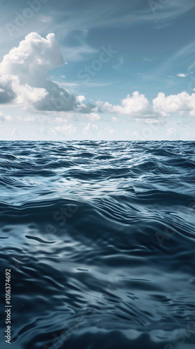 A mysterious view of the Bermuda Triangle in the Atlantic Ocean, in a realistic photographic style, showcasing the expanse of open water notorious for unexplained disappearances 