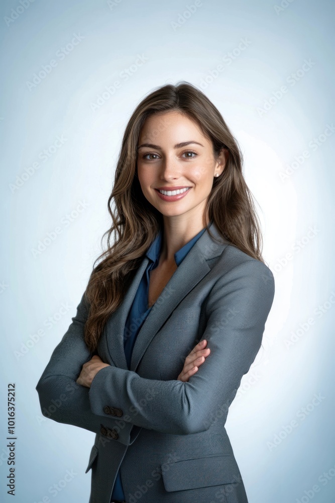 Smiling business woman with her arms crossed portrait professional photo. Smiling business woman with her arms crossed portrait professional photo.