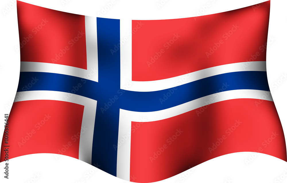 Fototapeta premium Norway Realistic 3D Waving Flag