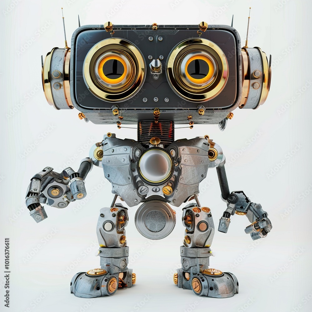 Nano Robot Concept isolated on white background Nano Robot Concept isolated on white background
