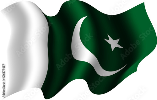 Pakistan Realistic 3D Waving Flag