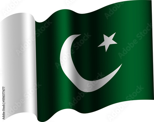 Pakistan Realistic 3D Waving Flag