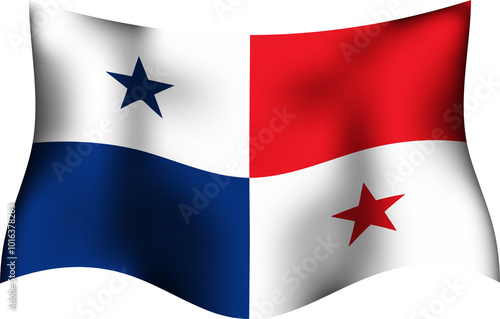 Panama Realistic 3D Waving Flag