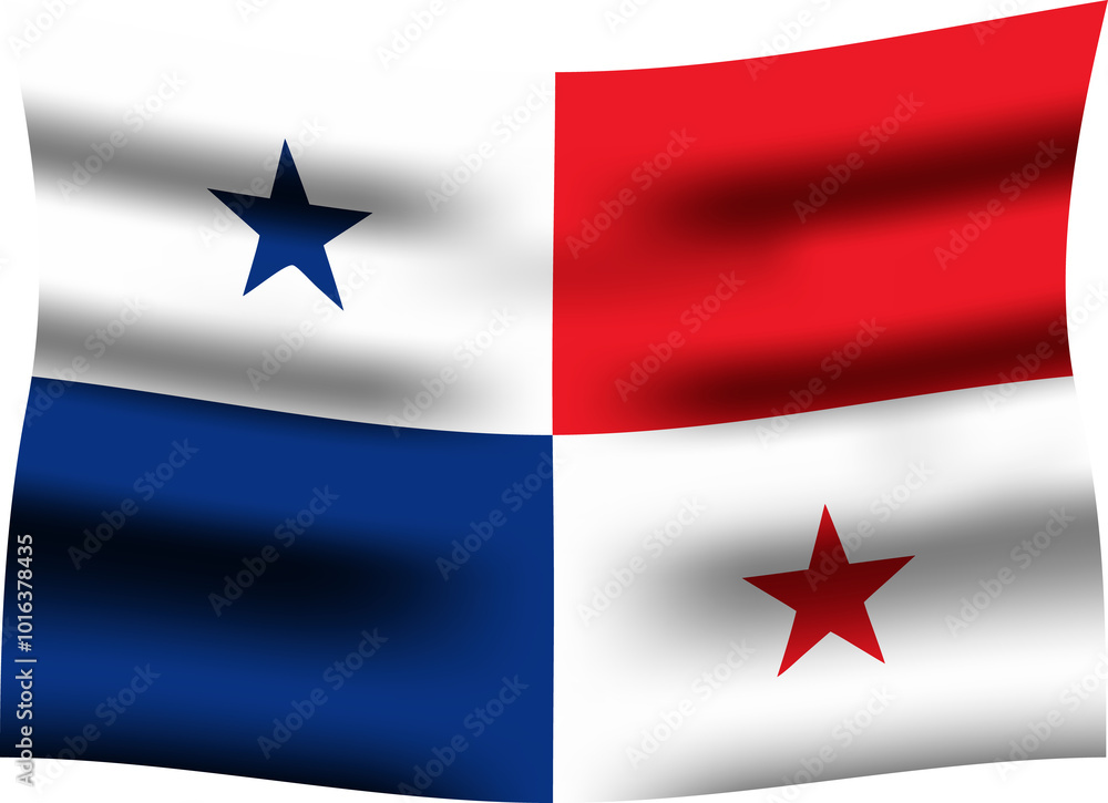 Panama Realistic 3D Waving Flag Panama Realistic 3D Waving Flag
