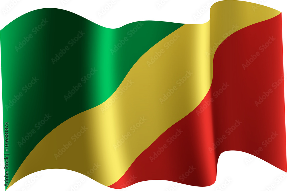 Republic of the Congo Realistic 3D Waving Flag Republic of the Congo Realistic 3D Waving Flag