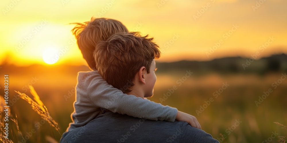 Awesome Family Moment at Sunset Awesome Family Moment at Sunset