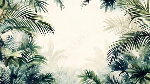 Wallpaper Mural Lush Tropical Greenery Embrace the Serenity of Nature's Vibrant Foliage Torontodigital.ca